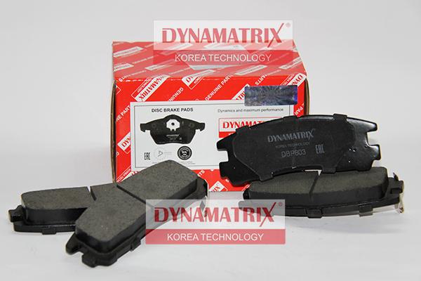 Dynamatrix DBP803 - Тормозные колодки, дисковые, комплект autosila-amz.com