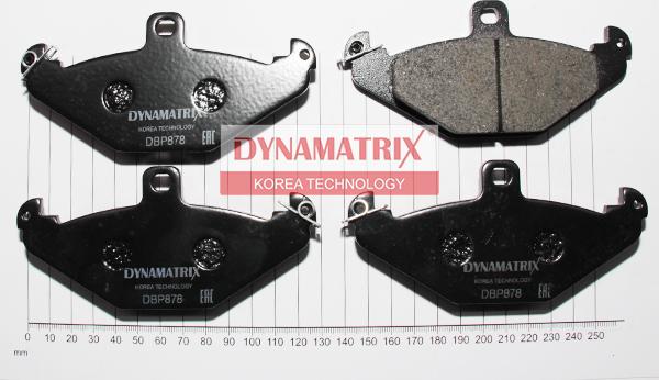 Dynamatrix DBP878 - Тормозные колодки, дисковые, комплект autosila-amz.com