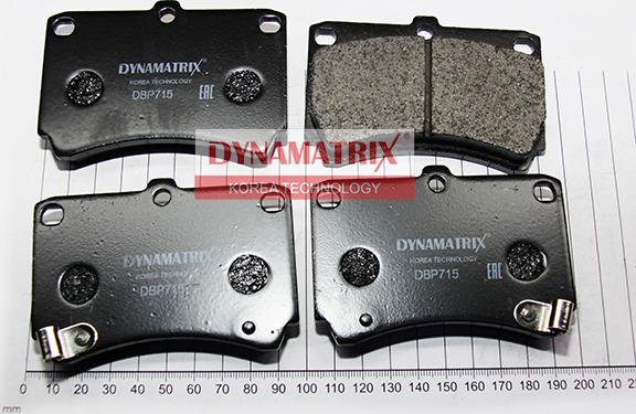 Dynamatrix DBP715 - Тормозные колодки, дисковые, комплект autosila-amz.com