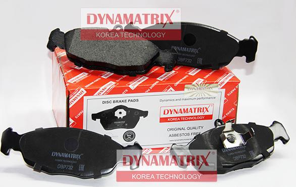 Dynamatrix DBP732 - Тормозные колодки, дисковые, комплект autosila-amz.com