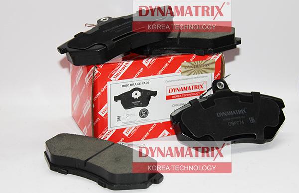 Dynamatrix DBP774 - Тормозные колодки, дисковые, комплект autosila-amz.com