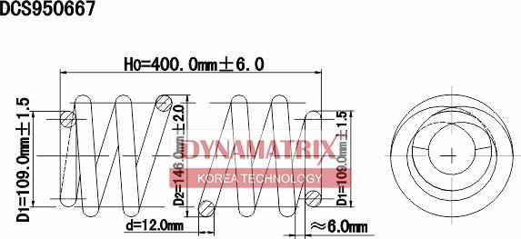 Dynamatrix DCS950667 - Пружина ходовой части autosila-amz.com