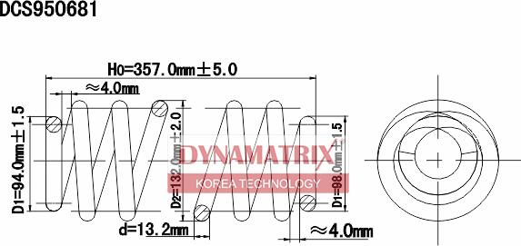 Dynamatrix DCS950681 - Пружина ходовой части autosila-amz.com