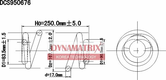 Dynamatrix DCS950676 - Пружина ходовой части autosila-amz.com