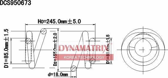 Dynamatrix DCS950673 - Пружина ходовой части autosila-amz.com