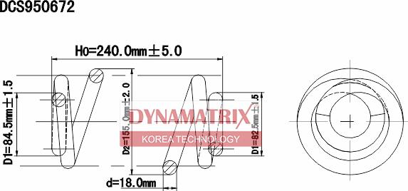 Dynamatrix DCS950672 - Пружина ходовой части autosila-amz.com