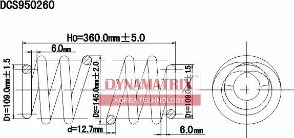 Dynamatrix DCS950260 - Пружина ходовой части autosila-amz.com