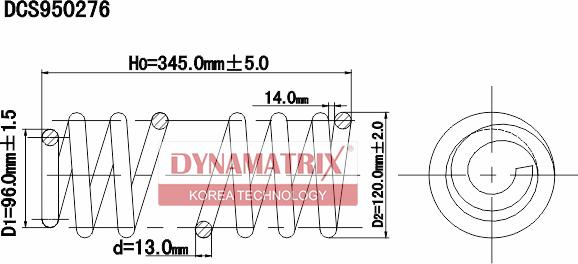 Dynamatrix DCS950276 - Пружина ходовой части autosila-amz.com