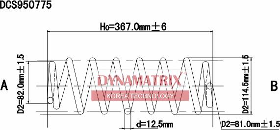 Dynamatrix DCS950775 - Пружина ходовой части autosila-amz.com