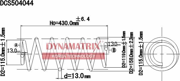 Dynamatrix DCS504044 - Пружина ходовой части autosila-amz.com