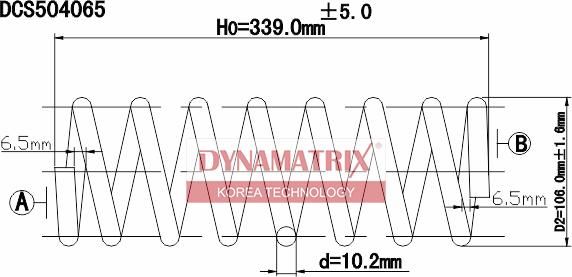 Dynamatrix DCS504065 - Пружина ходовой части autosila-amz.com