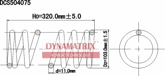 Dynamatrix DCS504075 - Пружина ходовой части autosila-amz.com