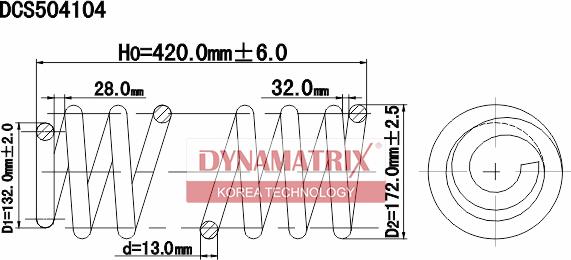 Dynamatrix DCS504104 - Пружина ходовой части autosila-amz.com