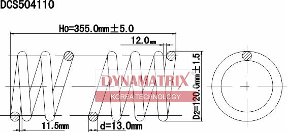 Dynamatrix DCS504110 - Пружина ходовой части autosila-amz.com