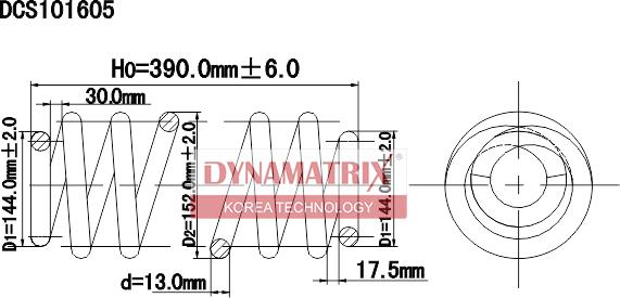 Dynamatrix DCS101605 - Пружина ходовой части autosila-amz.com