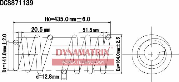 Dynamatrix DCS871139 - Пружина ходовой части autosila-amz.com