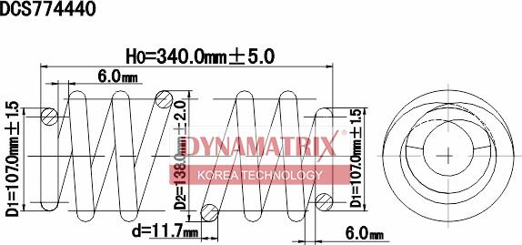 Dynamatrix DCS774440 - Пружина ходовой части autosila-amz.com