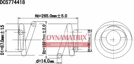 Dynamatrix DCS774418 - Пружина ходовой части autosila-amz.com