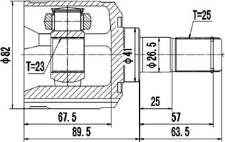 Dynamatrix DCV624008 - Шарнирный комплект, ШРУС, приводной вал autosila-amz.com