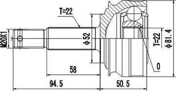 Dynamatrix DCV844041 - Шарнирный комплект, ШРУС, приводной вал autosila-amz.com