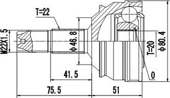 Dynamatrix DCV817001 - Шарнирный комплект, ШРУС, приводной вал autosila-amz.com