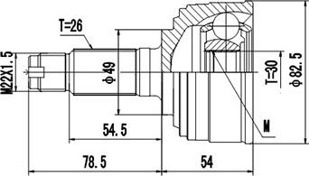 Dynamatrix DCV823011 - Шарнирный комплект, ШРУС, приводной вал autosila-amz.com