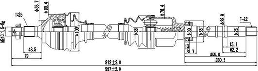 Dynamatrix DDS245113 - Приводной вал autosila-amz.com