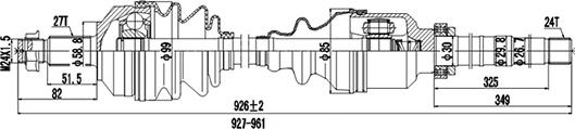 Dynamatrix DDS210120 - Приводной вал autosila-amz.com