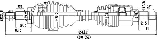 Dynamatrix DDS218042 - Приводной вал autosila-amz.com