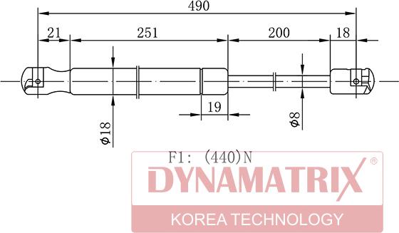 Dynamatrix DGS031139 - Газовая пружина, упор autosila-amz.com