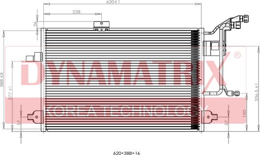 Dynamatrix DR94430 - Конденсатор кондиционера autosila-amz.com