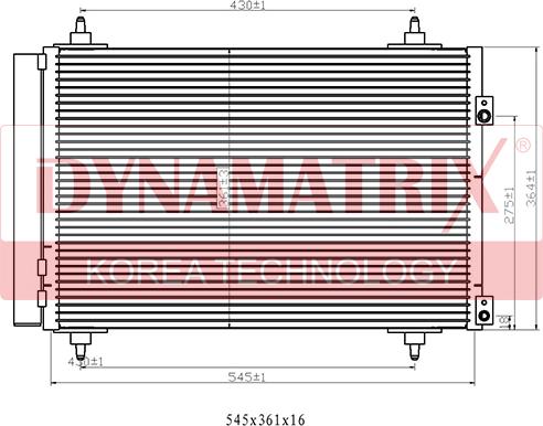 Dynamatrix DR94826 - Конденсатор кондиционера autosila-amz.com