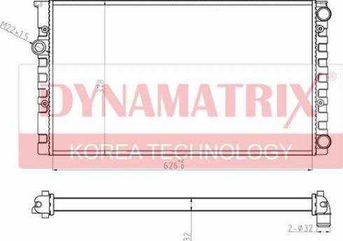 Dynamatrix DR652471 - Радиатор, охлаждение двигателя autosila-amz.com