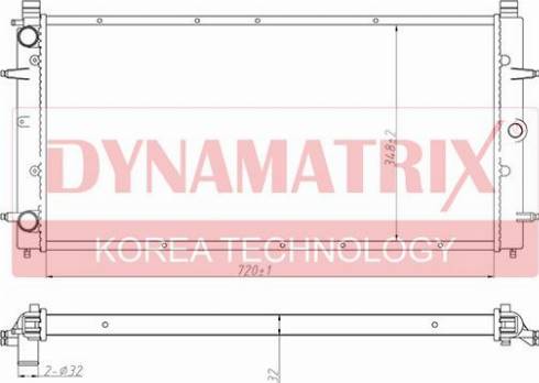 Dynamatrix DR65273A - Радиатор, охлаждение двигателя autosila-amz.com