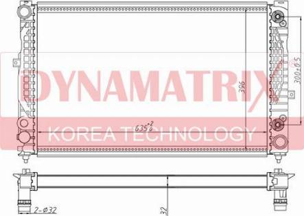 Dynamatrix DR60498 - Радиатор, охлаждение двигателя autosila-amz.com