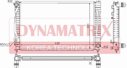 Dynamatrix DR60497 - Радиатор, охлаждение двигателя autosila-amz.com