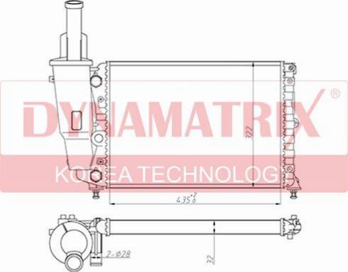 Dynamatrix DR61856 - Радиатор, охлаждение двигателя autosila-amz.com