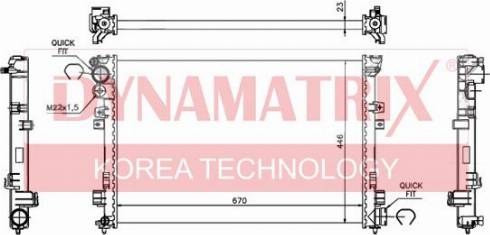 Dynamatrix DR61875A - Радиатор, охлаждение двигателя autosila-amz.com