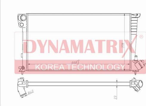 Dynamatrix DR61315 - Радиатор, охлаждение двигателя autosila-amz.com