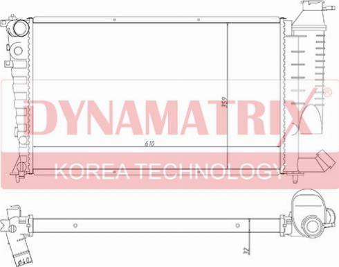 Dynamatrix DR61313 - Радиатор, охлаждение двигателя autosila-amz.com