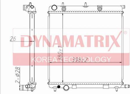 Dynamatrix DR61284 - Радиатор, охлаждение двигателя autosila-amz.com