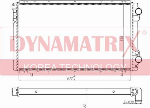 Dynamatrix DR63912A - Радиатор, охлаждение двигателя autosila-amz.com