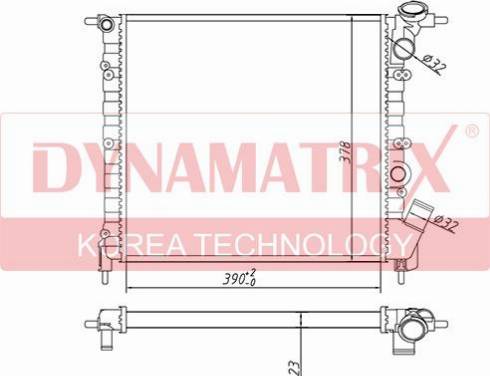 Dynamatrix DR63929 - Радиатор, охлаждение двигателя autosila-amz.com