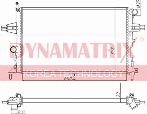 Dynamatrix DR63006A - Радиатор, охлаждение двигателя autosila-amz.com