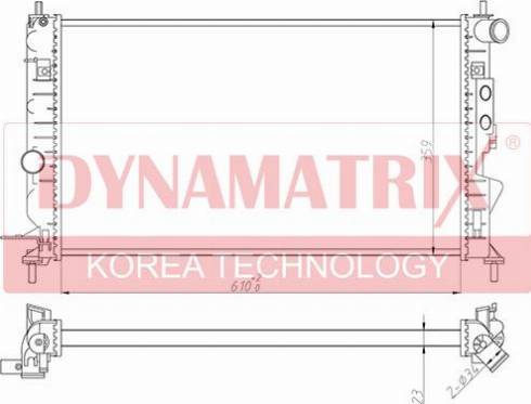 Dynamatrix DR630121 - Радиатор, охлаждение двигателя autosila-amz.com