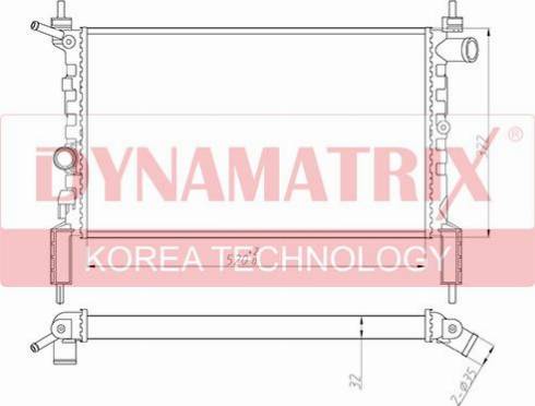 Dynamatrix DR632761 - Радиатор, охлаждение двигателя autosila-amz.com