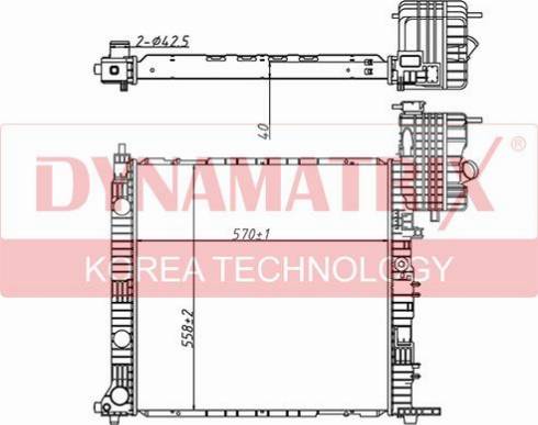 Dynamatrix DR62559A - Радиатор, охлаждение двигателя autosila-amz.com