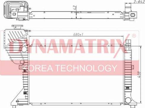 Dynamatrix DR62519A - Радиатор, охлаждение двигателя autosila-amz.com