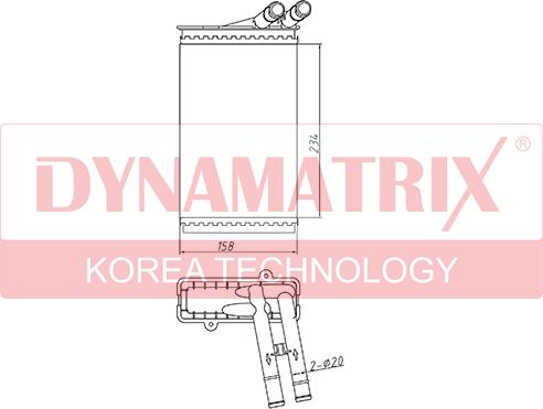 Dynamatrix DR70224 - Теплообменник, отопление салона autosila-amz.com