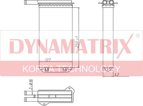 Dynamatrix DR71755 - Теплообменник, отопление салона autosila-amz.com